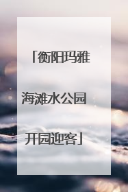 衡阳玛雅海滩水公园开园迎客