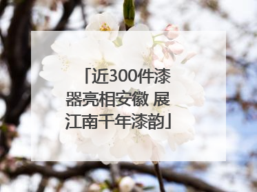 近300件漆器亮相安徽 展江南千年漆韵