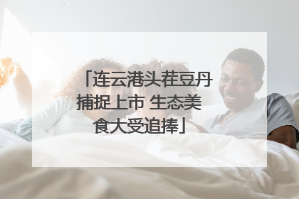 连云港头茬豆丹捕捉上市 生态美食大受追捧