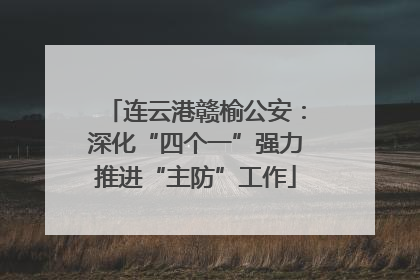 连云港赣榆公安：深化“四个一”强力推进“主防”工作