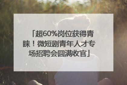超60%岗位获得青睐！微短剧青年人才专场招聘会圆满收官