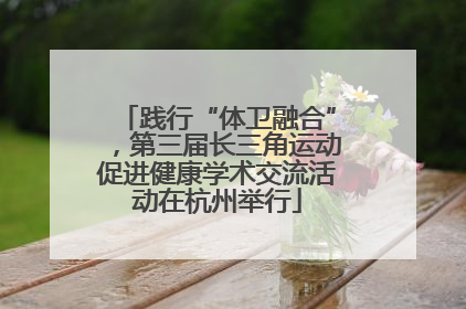 践行“体卫融合”，第三届长三角运动促进健康学术交流活动在杭州举行