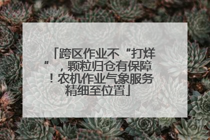 跨区作业不“打烊”，颗粒归仓有保障！农机作业气象服务精细至位置