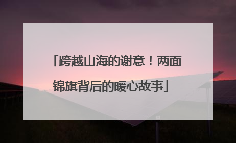 跨越山海的谢意！两面锦旗背后的暖心故事