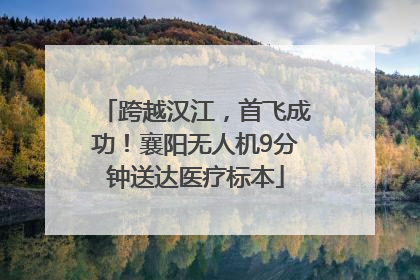 跨越汉江，首飞成功！襄阳无人机9分钟送达医疗标本