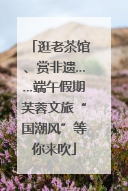 逛老茶馆、赏非遗……端午假期芙蓉文旅“国潮风”等你来吹