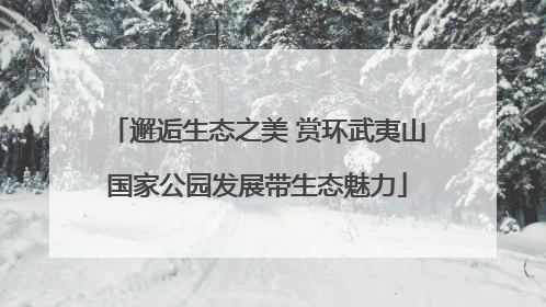 邂逅生态之美 赏环武夷山国家公园发展带生态魅力