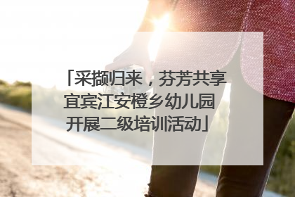 采撷归来，芬芳共享 宜宾江安橙乡幼儿园开展二级培训活动