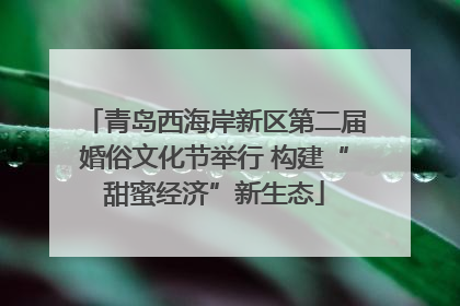 青岛西海岸新区第二届婚俗文化节举行 构建“甜蜜经济”新生态