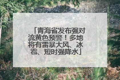 青海省发布强对流黄色预警！多地将有雷暴大风、冰雹、短时强降水