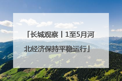 长城观察丨1至5月河北经济保持平稳运行