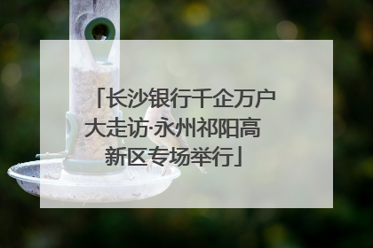 长沙银行千企万户大走访·永州祁阳高新区专场举行