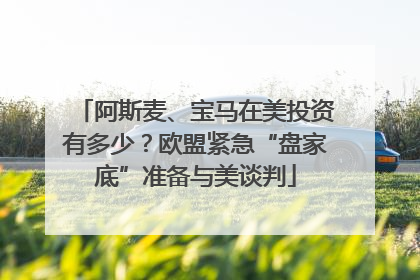 阿斯麦、宝马在美投资有多少？欧盟紧急“盘家底”准备与美谈判