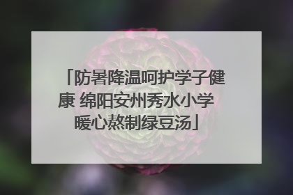 防暑降温呵护学子健康 绵阳安州秀水小学暖心熬制绿豆汤