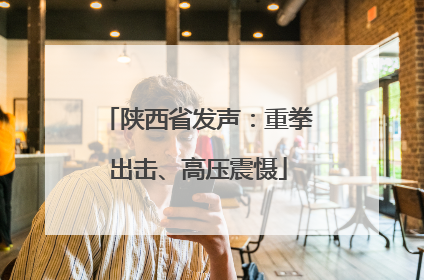 陕西省发声：重拳出击、高压震慑