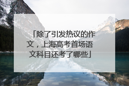 除了引发热议的作文，上海高考首场语文科目还考了哪些