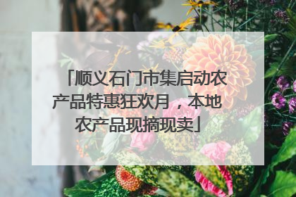 顺义石门市集启动农产品特惠狂欢月，本地农产品现摘现卖