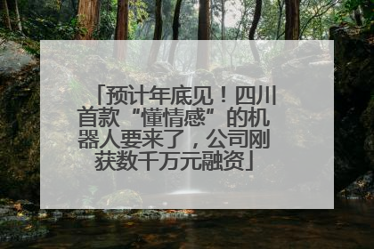 预计年底见！四川首款“懂情感”的机器人要来了，公司刚获数千万元融资