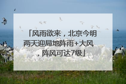风雨欲来，北京今明两天迎局地阵雨+大风，阵风可达7级