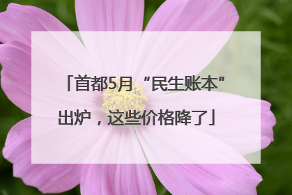 首都5月“民生账本”出炉，这些价格降了