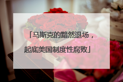 马斯克的黯然退场，起底美国制度性腐败