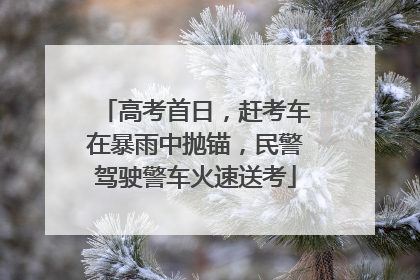 高考首日，赶考车在暴雨中抛锚，民警驾驶警车火速送考