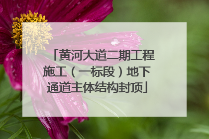 黄河大道二期工程施工（一标段）地下通道主体结构封顶