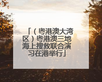 （粤港澳大湾区）粤港澳三地海上搜救联合演习在港举行