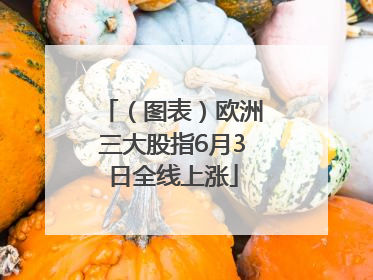 （图表）欧洲三大股指6月3日全线上涨