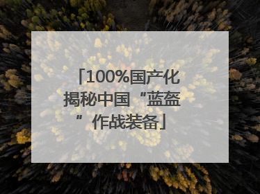 100%国产化 揭秘中国“蓝盔”作战装备