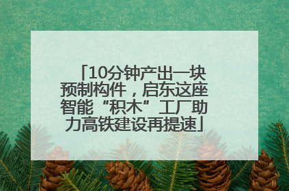 10分钟产出一块预制构件，启东这座智能“积木”工厂助力高铁建设再提速
