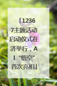12367主题活动启动仪式在济举行，AI“悟空”首次亮相