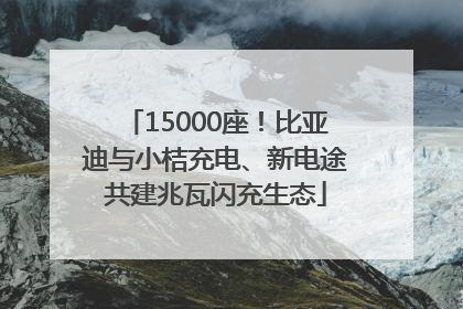 15000座！比亚迪与小桔充电、新电途共建兆瓦闪充生态