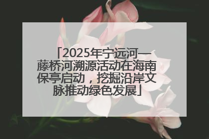 2025年宁远河—藤桥河溯源活动在海南保亭启动，挖掘沿岸文脉推动绿色发展