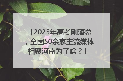 2025年高考刚落幕，全国50余家主流媒体相聚河南为了啥？