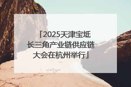 2025天津宝坻长三角产业链供应链大会在杭州举行