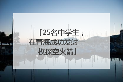 25名中学生，在青海成功发射一枚探空火箭