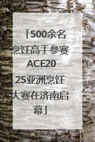 500余名烹饪高手参赛 ACE2025亚洲烹饪大赛在济南启幕