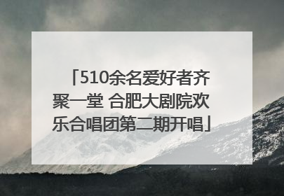510余名爱好者齐聚一堂 合肥大剧院欢乐合唱团第二期开唱