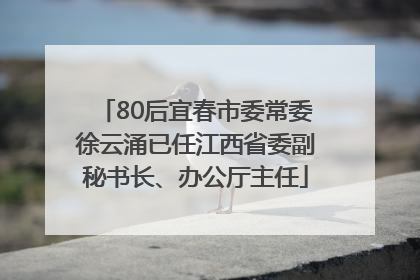80后宜春市委常委徐云涌已任江西省委副秘书长、办公厅主任
